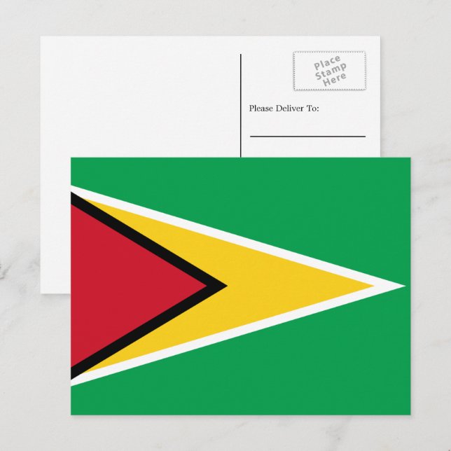 Guyanesiska Flagga, Guyanas Flagga Vykort (Fram/baksida)