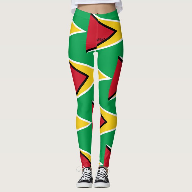’Guyanglasy: Flagga-Inspired Anpassningsbar Leggin Leggings (Framsida)