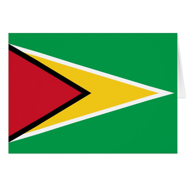 Guyanias flagga hälsningskort (Framsidan Horizontal)