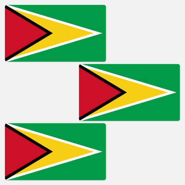 Guyanias flagga klistermärke (Grupp)