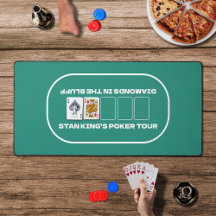 Guy's Night Texas Hold'em Grönt White Poker Bord