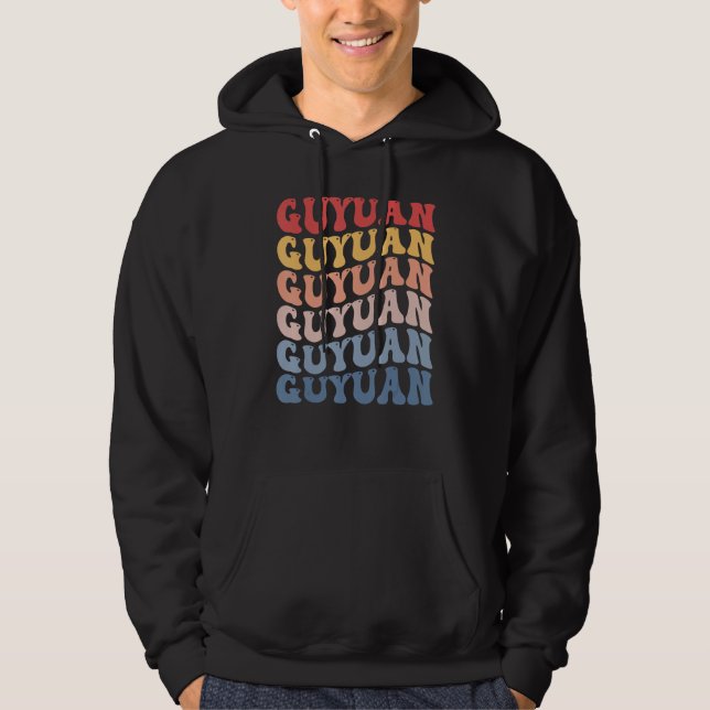 Guyuan City Groovy Retro Hoodie (Framsida)