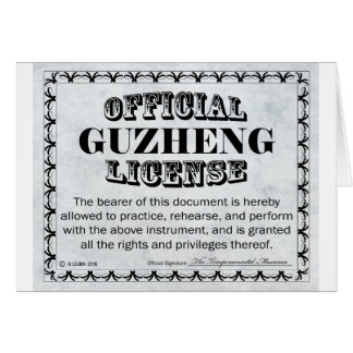 Guzheng License Hälsningskort