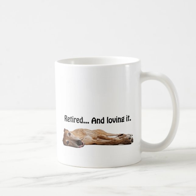 GVV-vinthund som avgås och älskas det Kaffemugg (Höger)