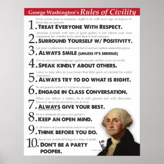 GW:s Regler of Civility Poster