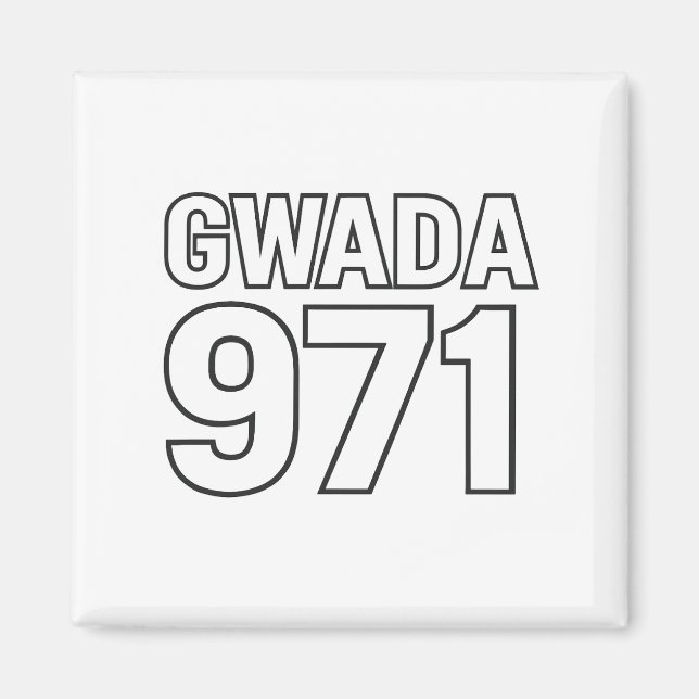 GWADA 971 | Fierté Guadeloupe Style Urbain Magnet (Framsidan)