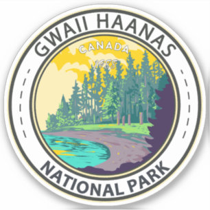 Gwaii Haanas nationalpark Canada Travel Vintage Klistermärken