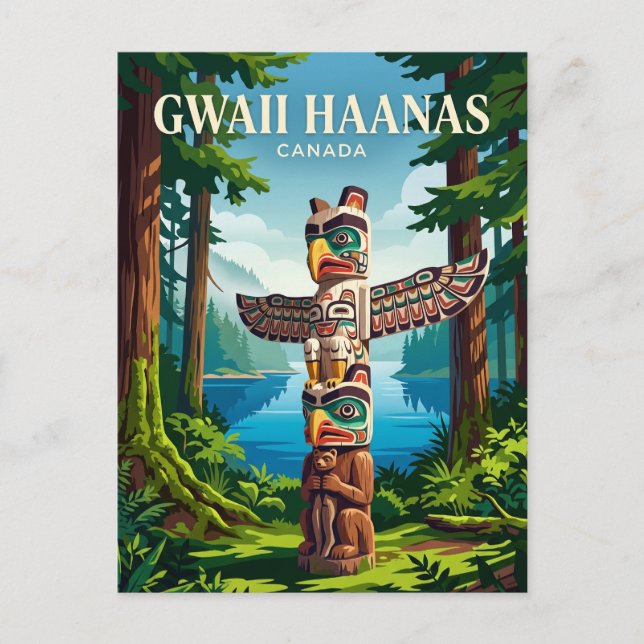 Gwaii Haanas nationalparkreservat Kanada Vykort (Framsida)