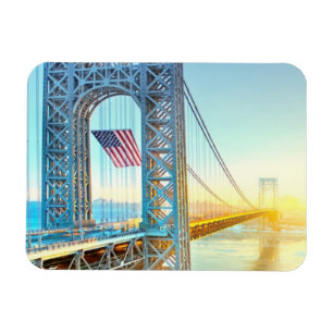 GWB-förbindande fort Lee NJ och Manhattan NYPlus Magnet