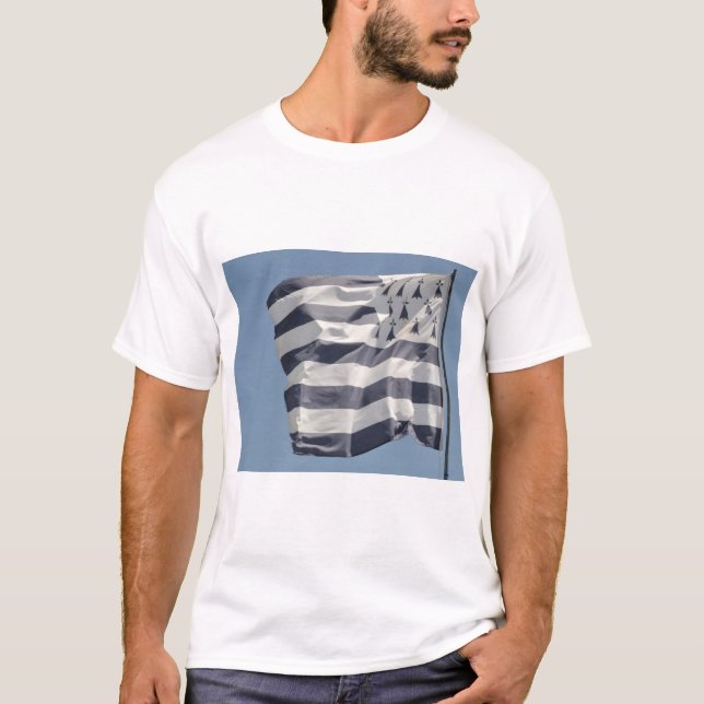 Gwen Ha Du, drapeau breton T Shirt (Framsida)