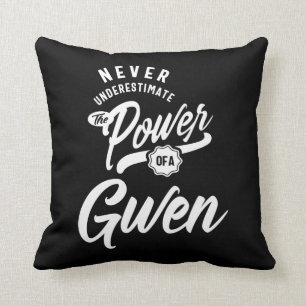 Gwen Personlig Namn Birthday Gift Kudde