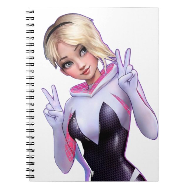 Gwen spider women NOTEBOOK Anteckningsbok (Framsidan)