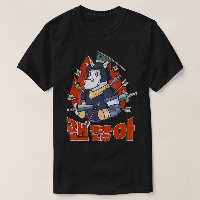 Gwenchana okej på koreanska Hangul brev Hangeul sc T Shirt (Design framsida)