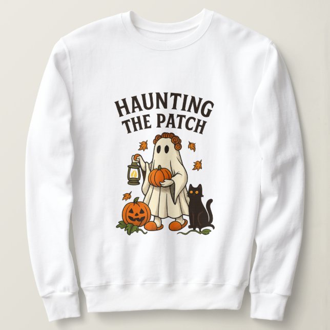 Gwendolyn the Ghost's Pumpkin Picking Äventyr T Shirt (Design framsida)