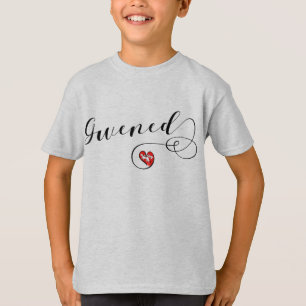 Gwened Flagga in Heart, Vannes, Breton, Brittany T Shirt