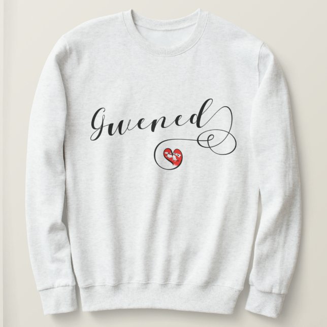 Gwened Flagga in Heart, Vannes, Breton, Brittany T Shirt (Design framsida)