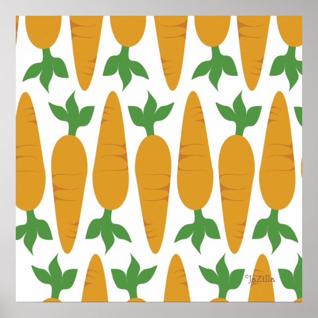 Gwenniet Bun: Fält av morötter Poster (Framsidan)