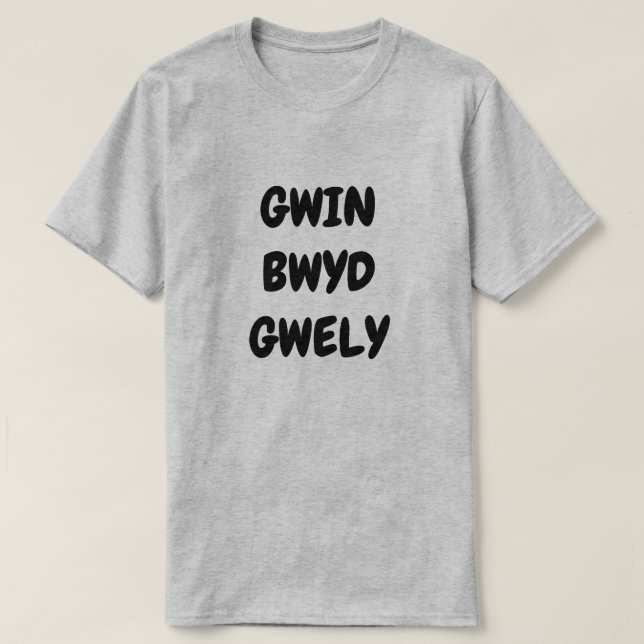 Gwin Bwyd Gwely Vin Food Bed T Shirt (Design framsida)