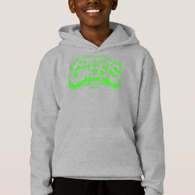 Gwosts Graffiti Slime Kid's Hoodie T Shirt (Framsida)