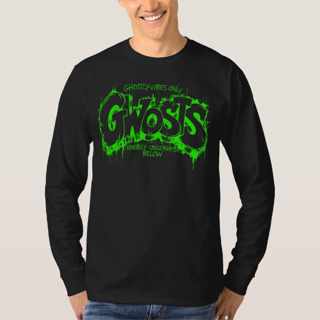 Gwosts Graffiti Slime Långärmad T Shirt (Framsida)