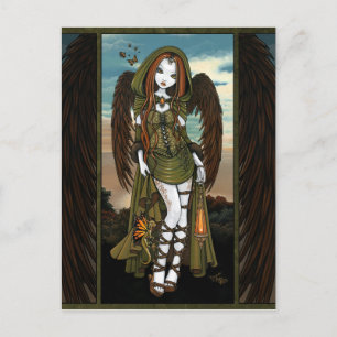 Gwyneth Sunset Dragon Lantern Angel Postcard Vykort