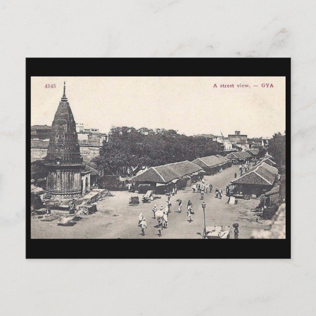 Gya (Gaya), Indien Vykort (Framsida)