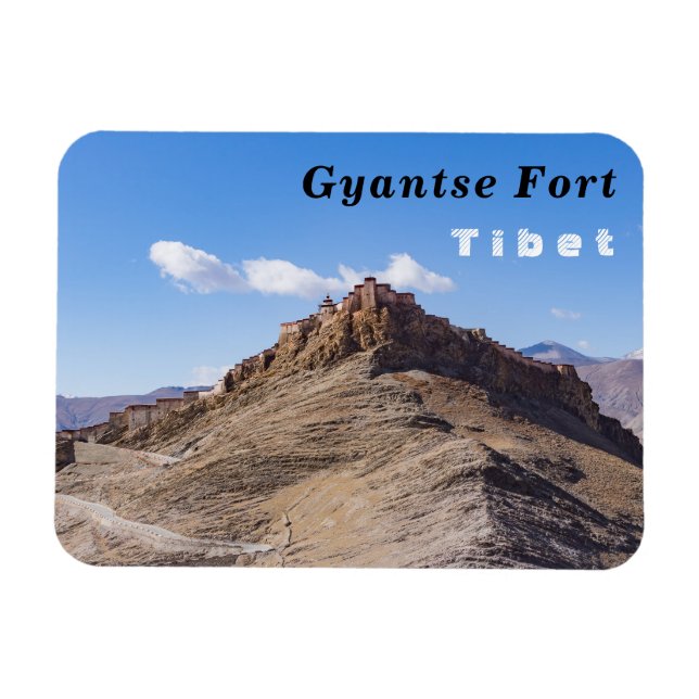 Gyantse Dzong-fästning - Tibet Magnet (Horisontell)