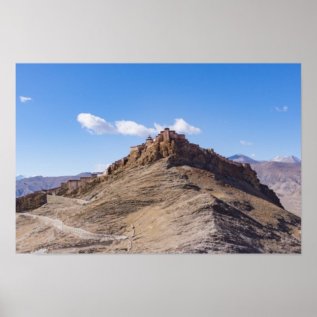 Gyantse Dzong-fästning - Tibet Poster (Framsidan)