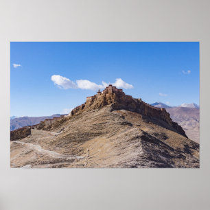 Gyantse Dzong fästning - Tibet Poster