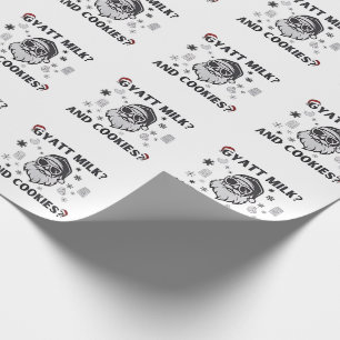 Gyatt Mjölk och Kakor Rolig Jul Tomte Gen Alpha Presentpapper