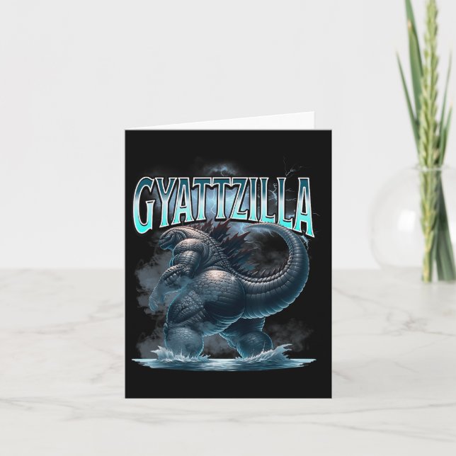Gyattzilla Meme Zilla Kaiju Rizz Brainrot Skibidi Kort (Framsida)