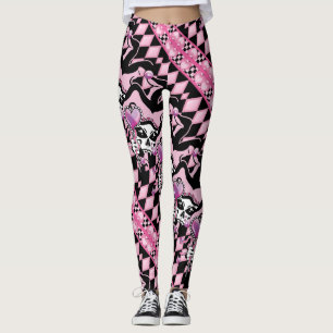 Gyckelmakare av hjärtaskallen leggings