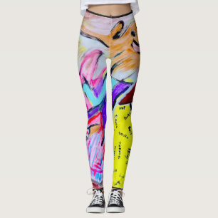 gyckelmakare för clowncirkusregnbåge leggings
