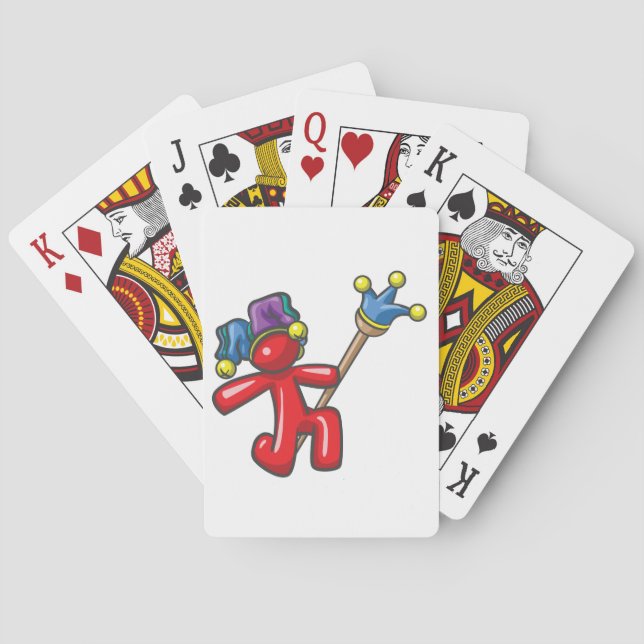 Gyckelmakare som leker kort spelkort (Baksidan)