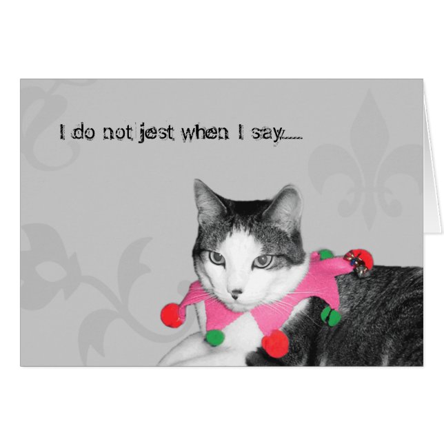 Gyckelmakarekatt Hälsningskort (Framsidan Horizontal)