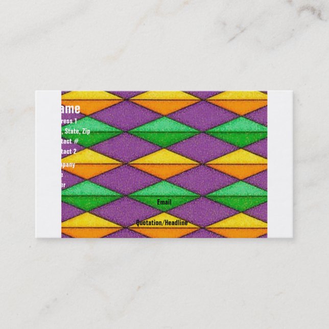 Gyckelmakarekort Visitkort (Framsida)