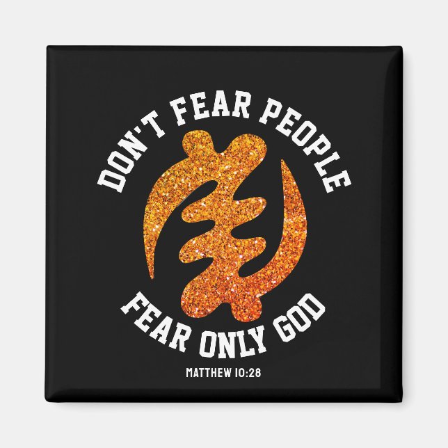 GYE NYAME Adinkra Christian Glitter Magnet (Framsidan)
