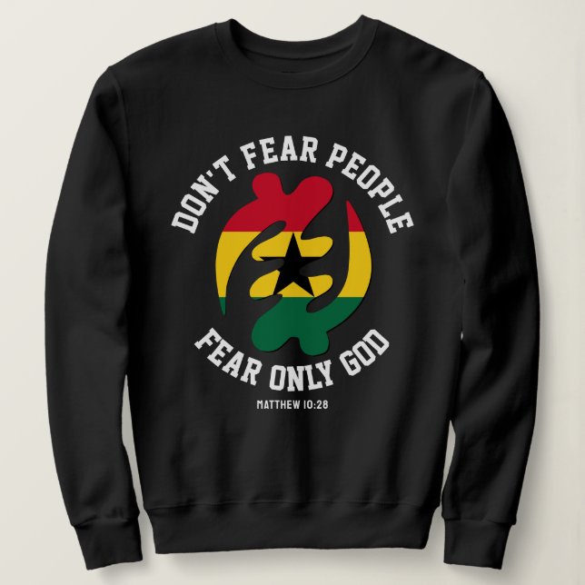 Gye Nyame Adinkra FEAR ENLY GOD Christian Ghana T Shirt (Design framsida)