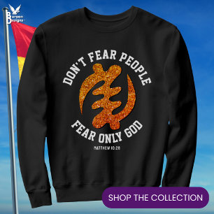 Gye Nyame Adinkra FEAR ENLY GOD Christian Glitter T Shirt