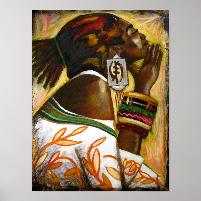 Gye Nyame Adinkra - OmninnerG av Mansa Pryor Poster (Framsidan)