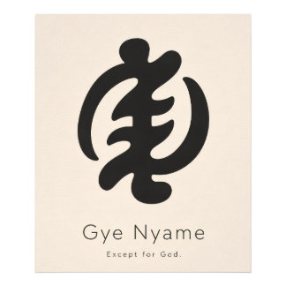 Gye Nyame Adinkra-symbol | Minimalistisk afrikansk Fototryck
