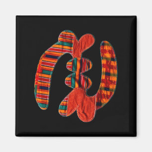 Gye Nyame - Afrikansk Kente Tyg Symbol Ghana Magnet
