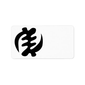 Gye Nyame | Gud är högsta Adinkra Symbol Adressetikett