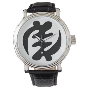 Gye Nyame Gud är högsta Adinkra Symbol Armbandsur