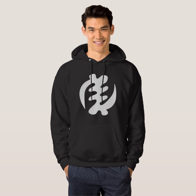 Gye Nyame | Gud är högsta Adinkra Symbol Hoodie (Hel framsida)
