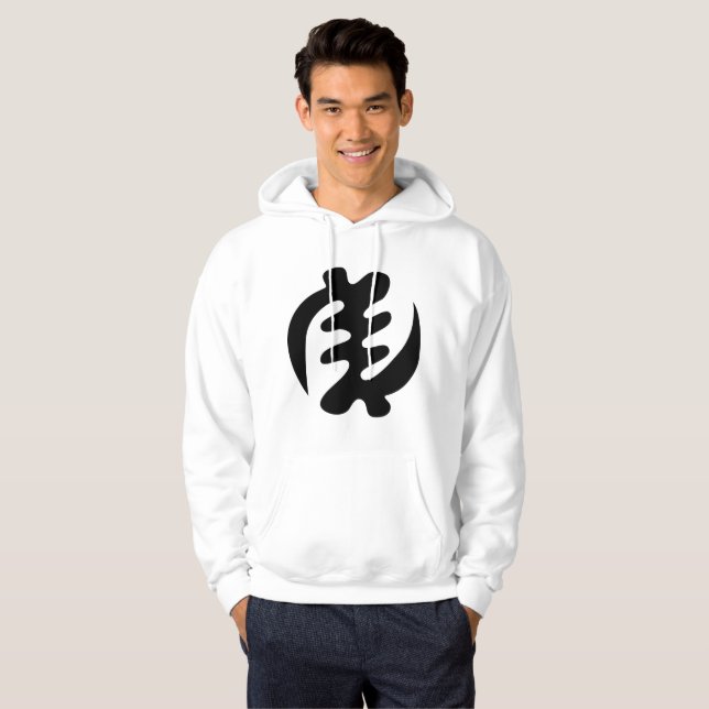 Gye Nyame | Gud är högsta Adinkra Symbol Hoodie (Hel framsida)