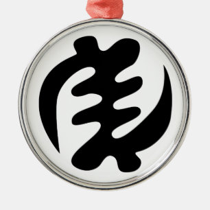 Gye Nyame Gud är högsta Adinkra Symbol Julgransprydnad Metall