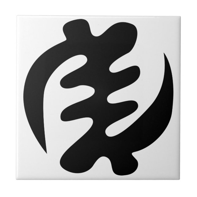 Gye Nyame | Gud är högsta Adinkra Symbol Kakelplatta (Framsidan)
