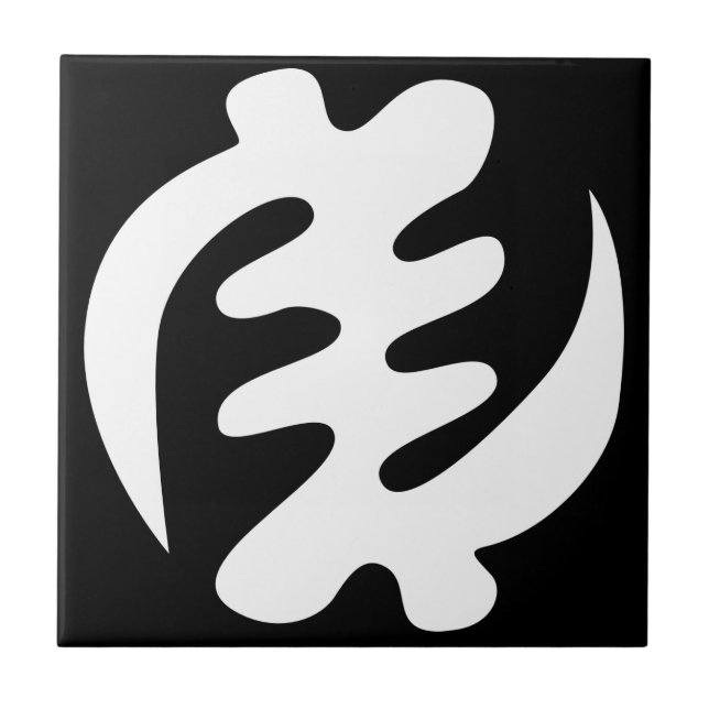 Gye Nyame | Gud är högsta Adinkra Symbol Kakelplatta (Framsidan)