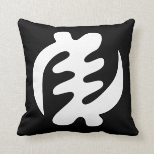 Gye Nyame Gud är högsta Adinkra Symbol Kudde